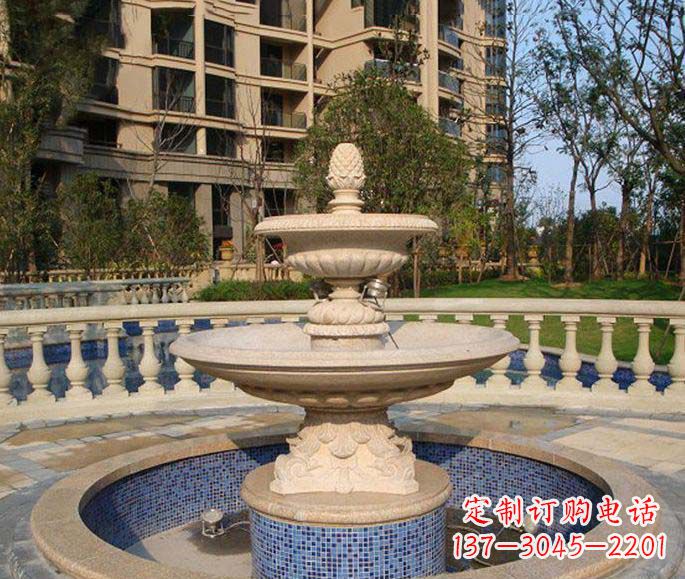 沈阳小区景观多层喷泉石雕