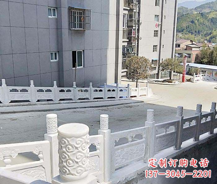 沈阳小区景观汉白玉石雕栏板