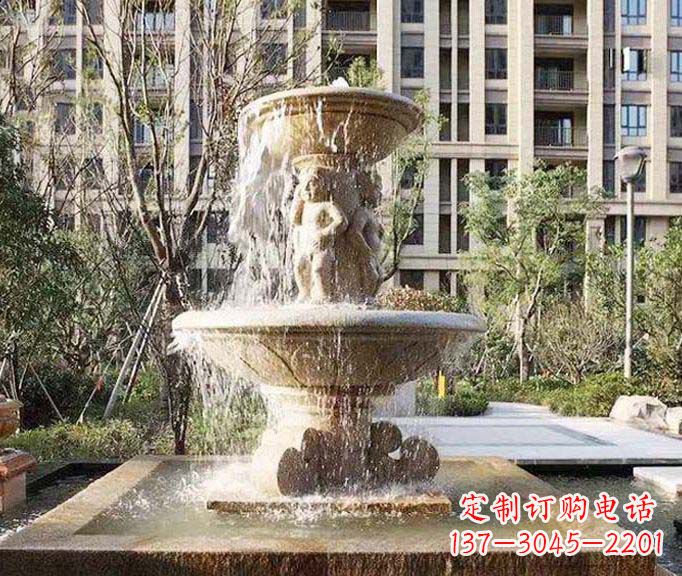 沈阳小区景观欧式喷泉石雕 (3)