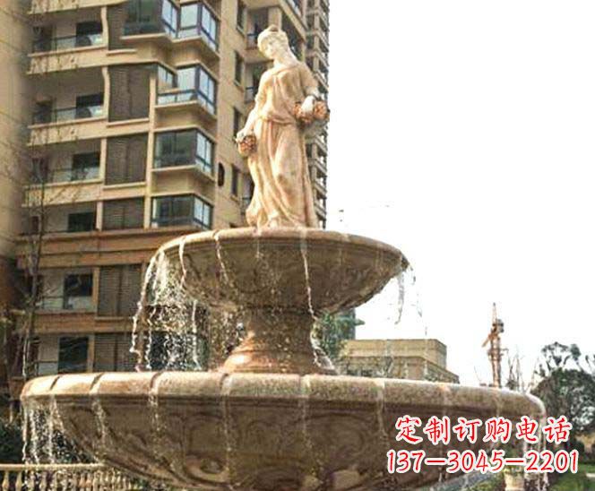 沈阳小区景观西方女人喷泉石雕