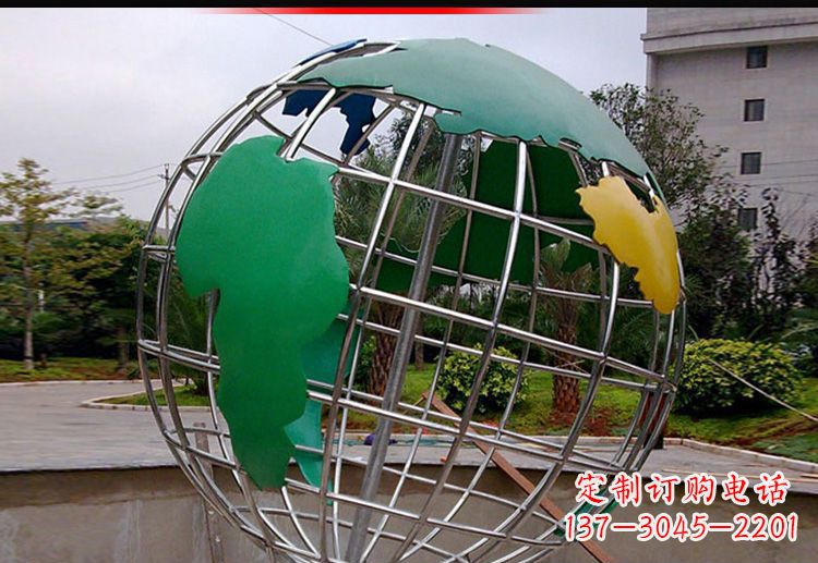 沈阳校园不锈钢地球仪造型雕塑