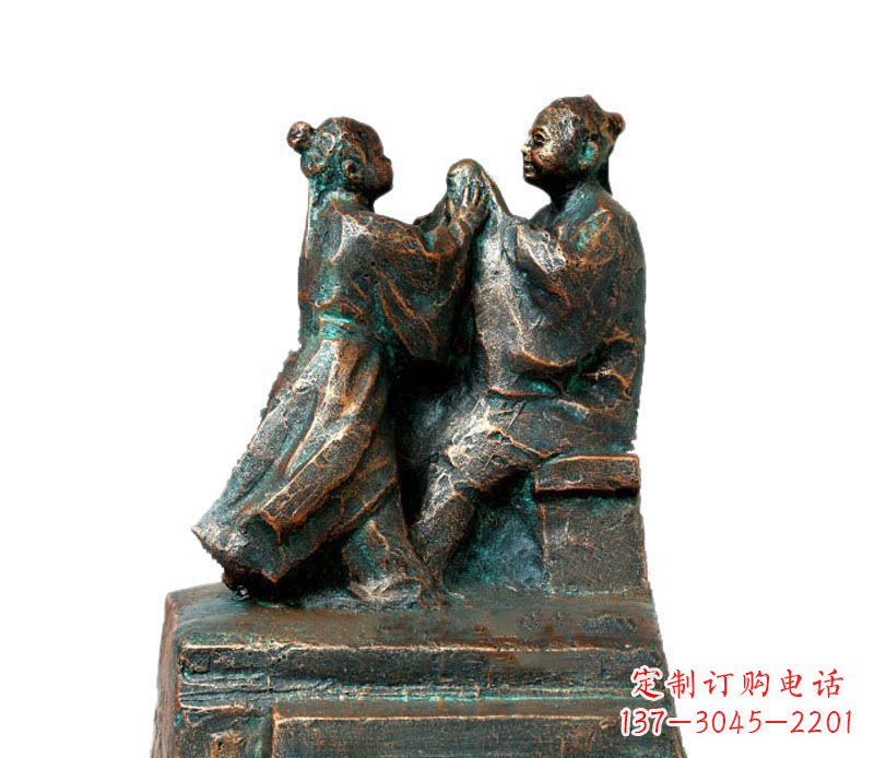 沈阳校园古代孔融让梨人物铜雕