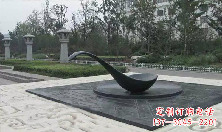 沈阳校园古代指南针司南铜雕