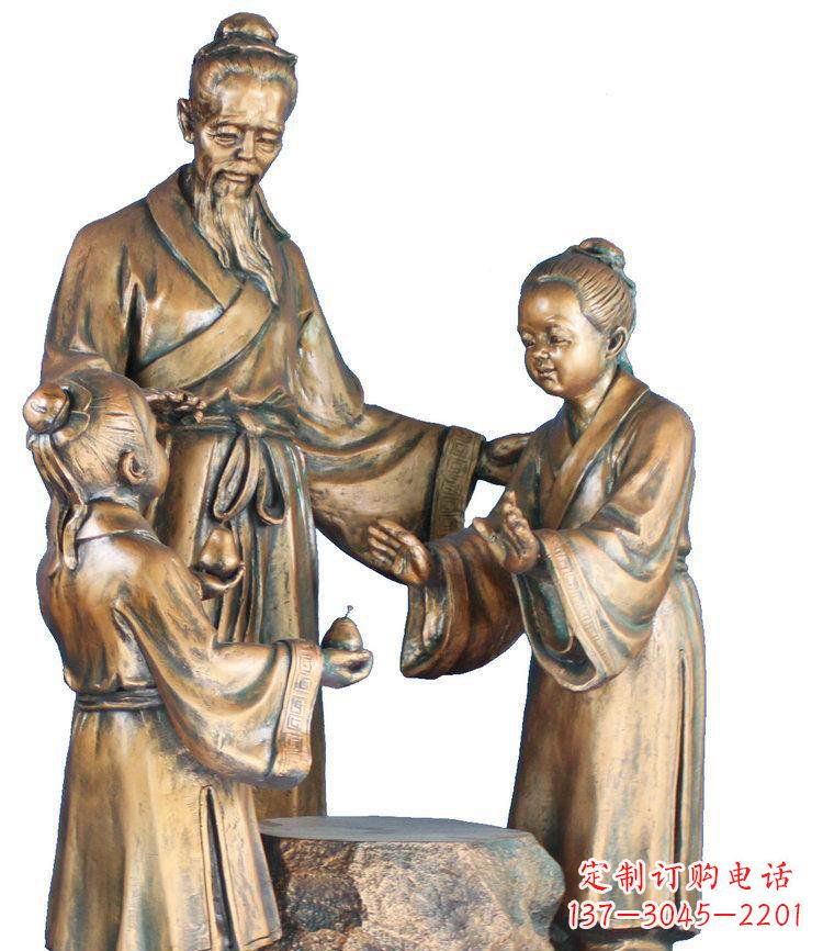 沈阳校园孔融让梨景观铜雕