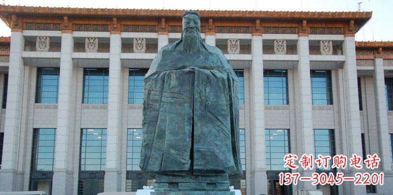 沈阳校园孔子景观铜雕