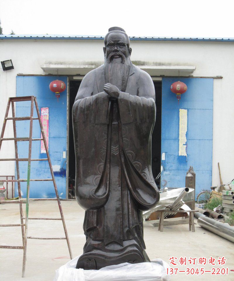 沈阳校园老子古代名人铜雕