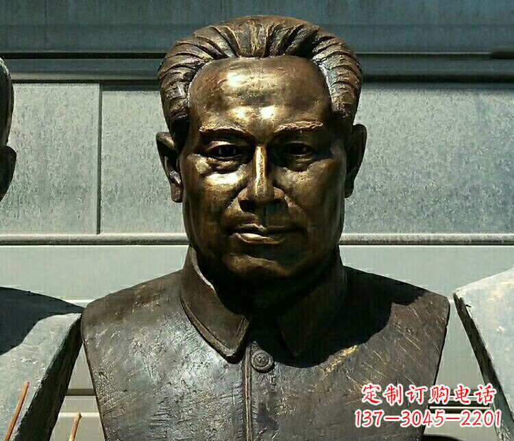 沈阳校园周恩来胸像铜雕