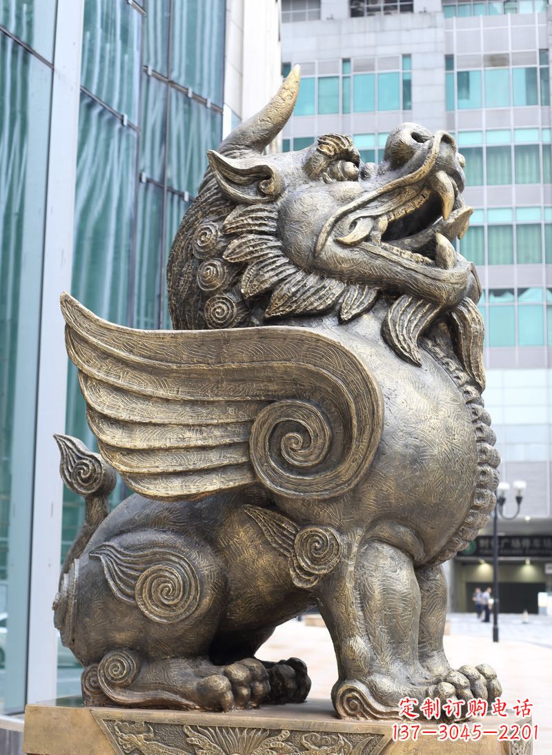 沈阳獬豸古代神兽铜雕