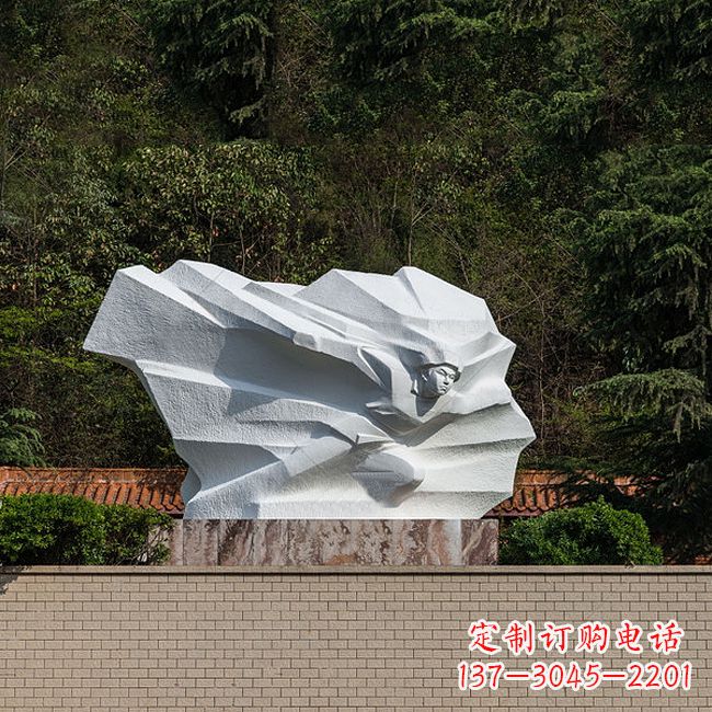 沈阳英雄人物黄继光景区景点汉白玉石刻雕塑