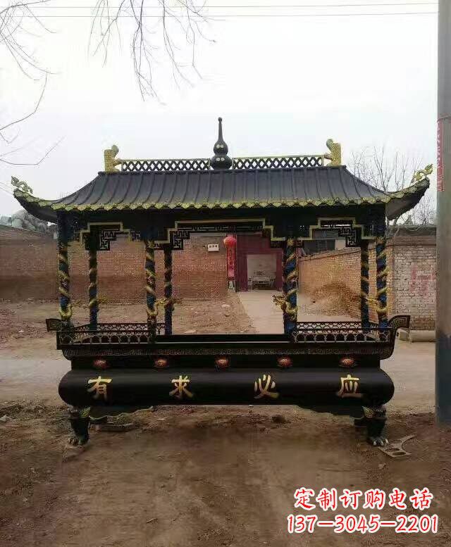 沈阳有求必应方形香炉铜雕