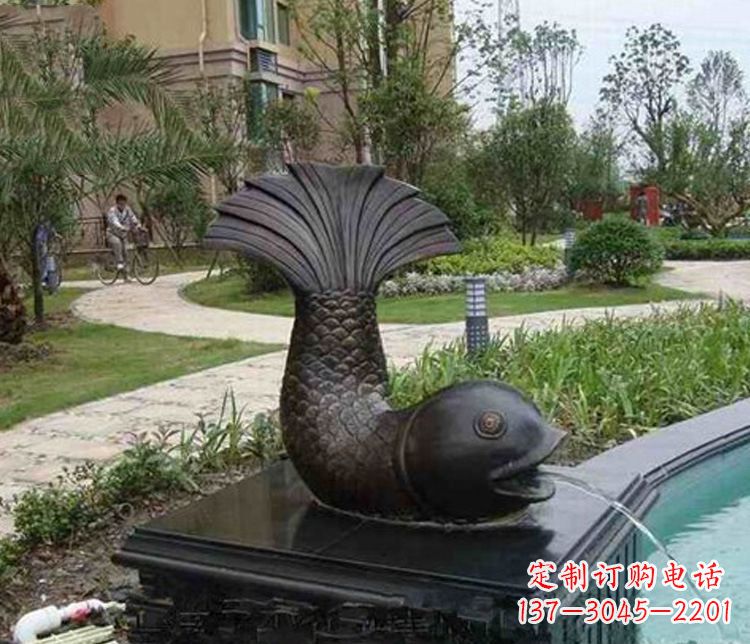 沈阳鱼喷泉铜雕