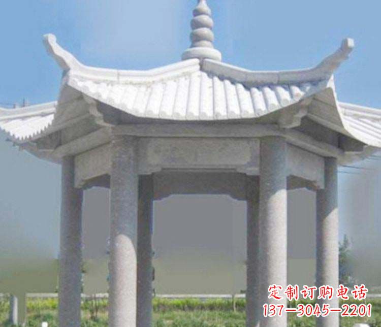 沈阳园林仿古石凉亭景观石雕