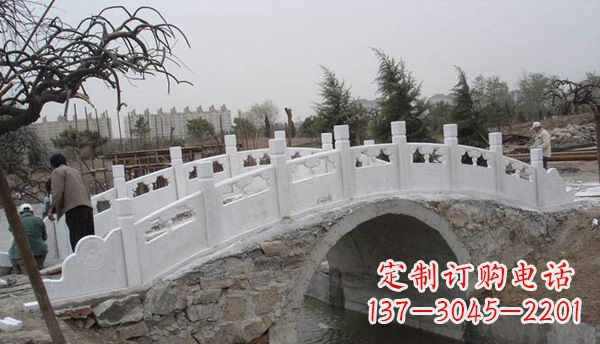 沈阳园林汉白玉大桥栏板景观石雕
