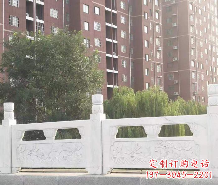 沈阳园林汉白玉石浮雕栏板 (2)