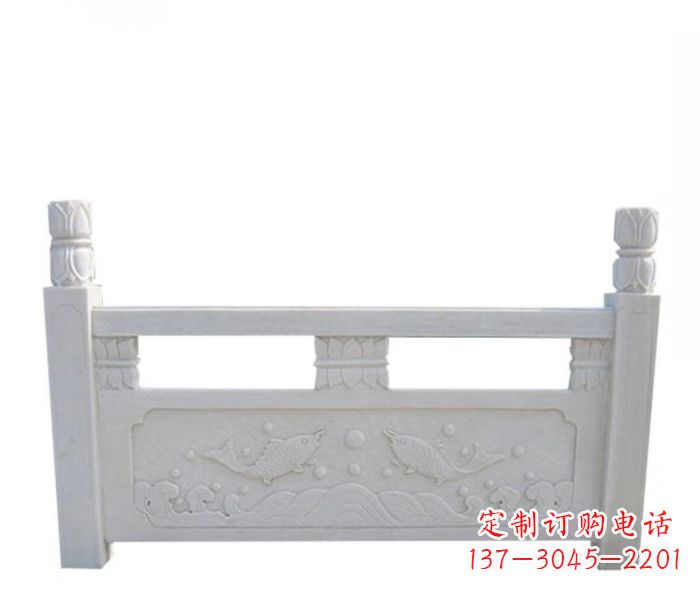 沈阳园林汉白玉石浮雕栏板