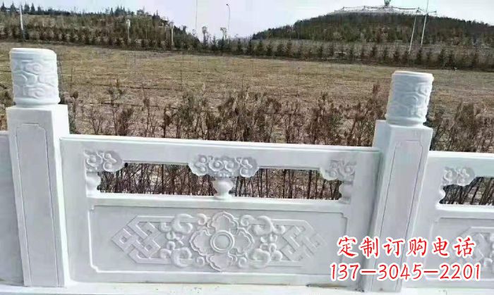 沈阳园林汉白玉石浮雕栏板 (4)