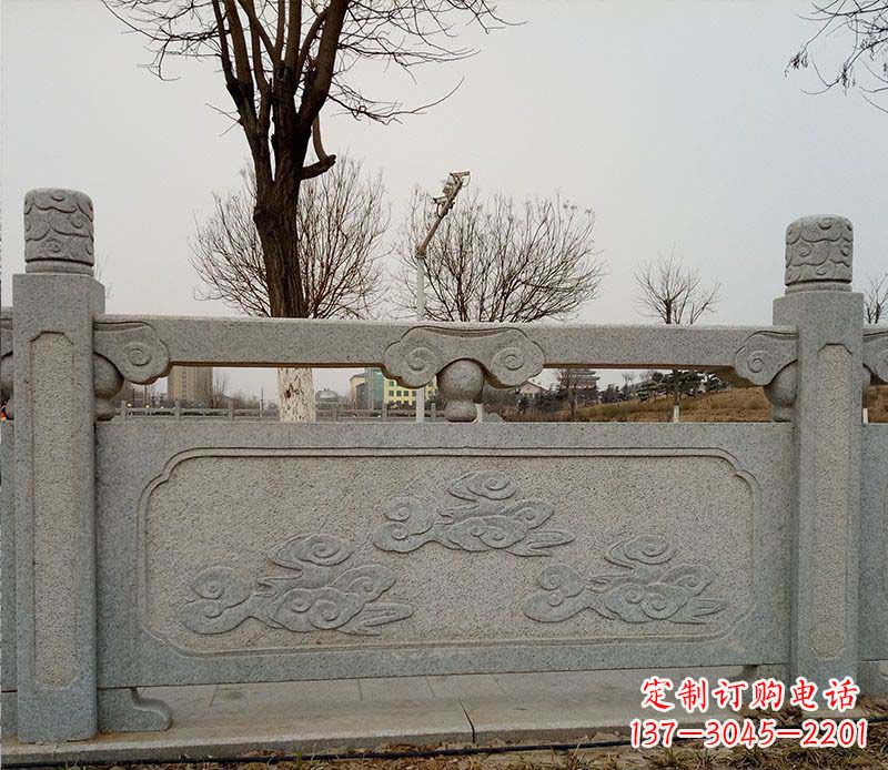 沈阳园林护城河石栏板景观石雕