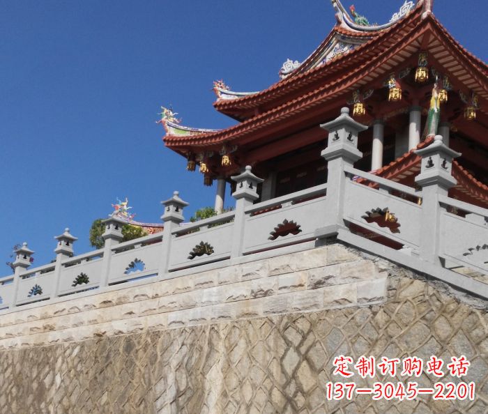 沈阳园林景观大理石镂空莲花石栏板