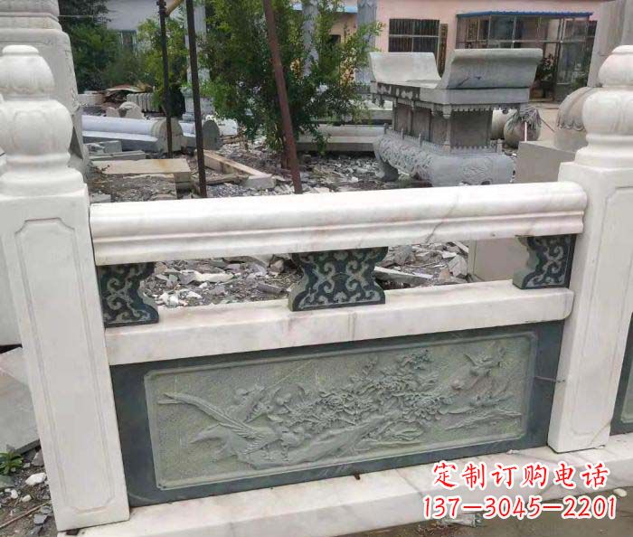 沈阳园林景观大理石桥栏板石雕 (2)