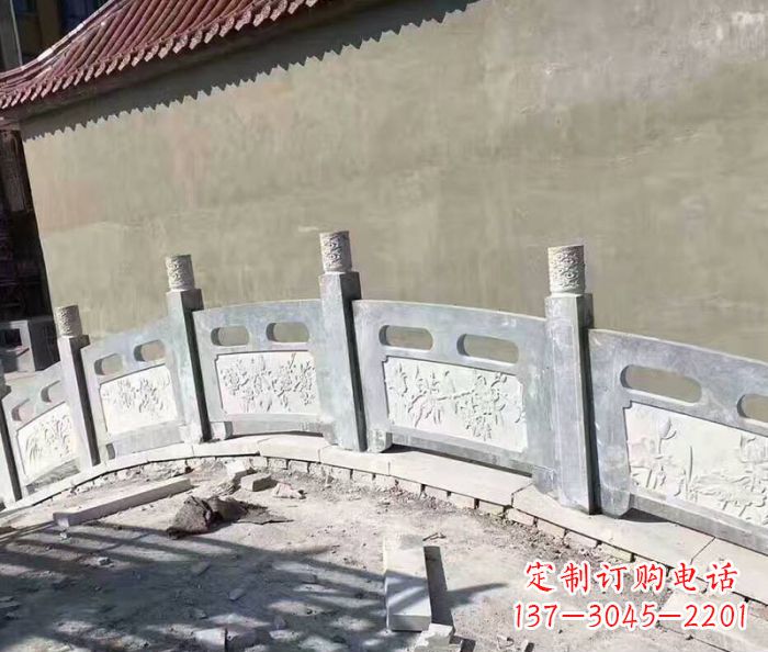 沈阳园林景观大理石桥栏板石雕 (5)