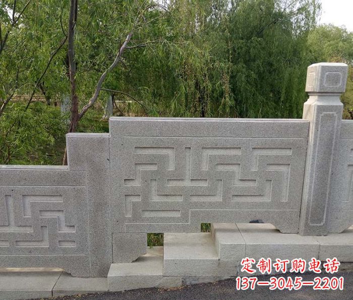 沈阳园林景观大理石桥栏板石雕 (7)