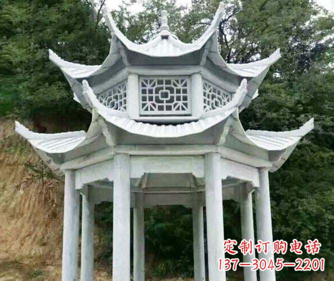 沈阳园林景观多层凉亭石雕