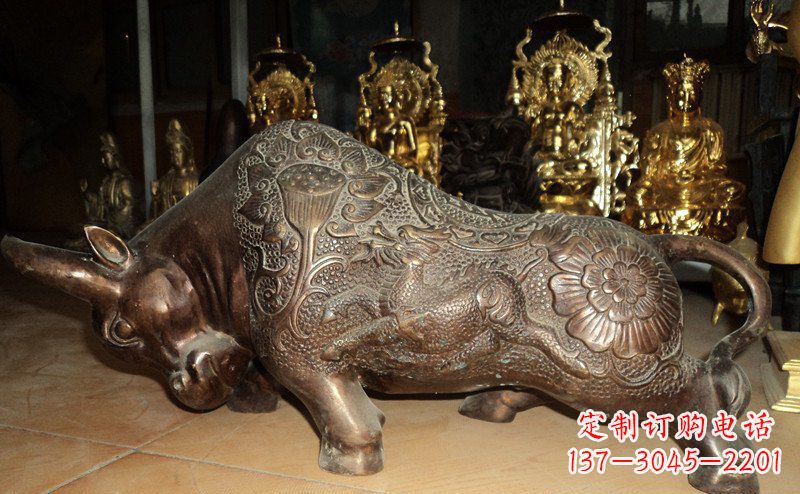 沈阳园林拓荒牛景观铜雕