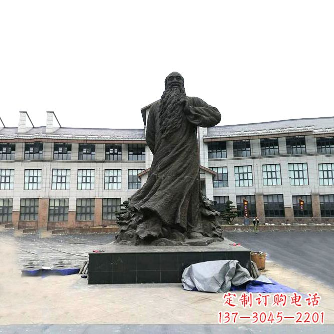 沈阳张大千铜雕塑像-景区广场名人雕塑