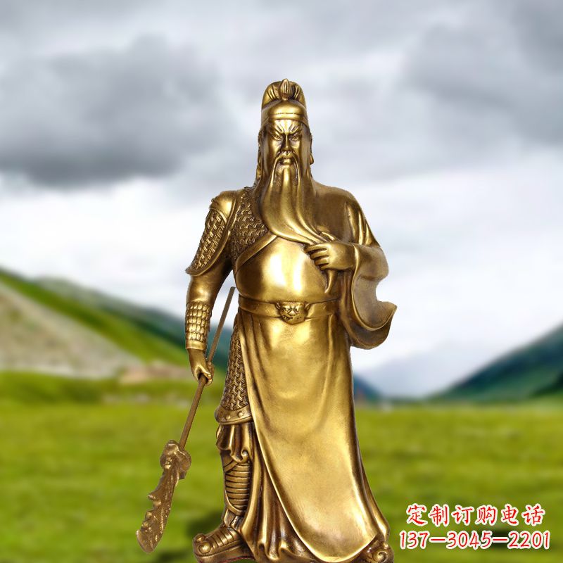 沈阳招财关公铜雕像