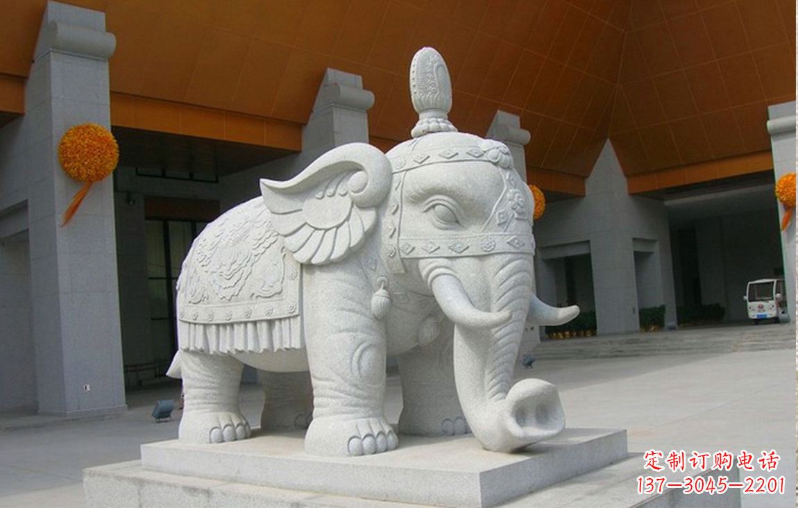 沈阳招财吉祥大象石雕