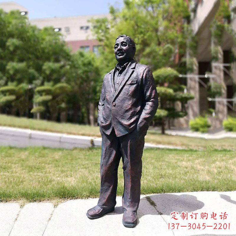 沈阳中国当代著名数学家铸铜华罗庚雕塑