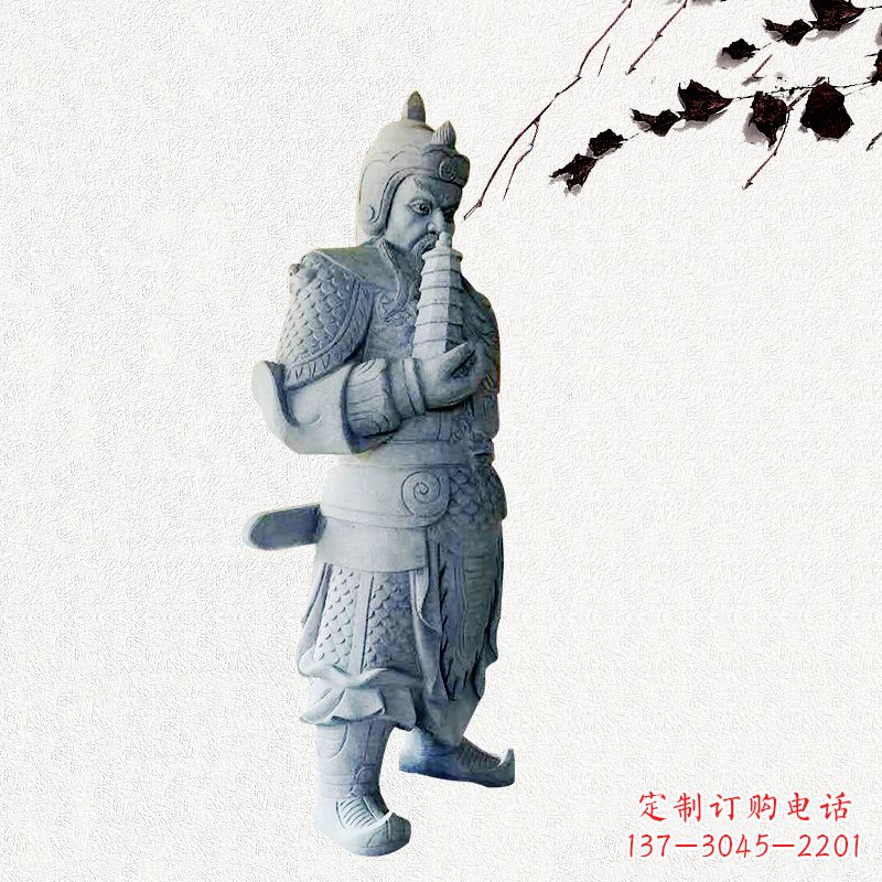 沈阳中国古代神话中的托塔天王石雕塑