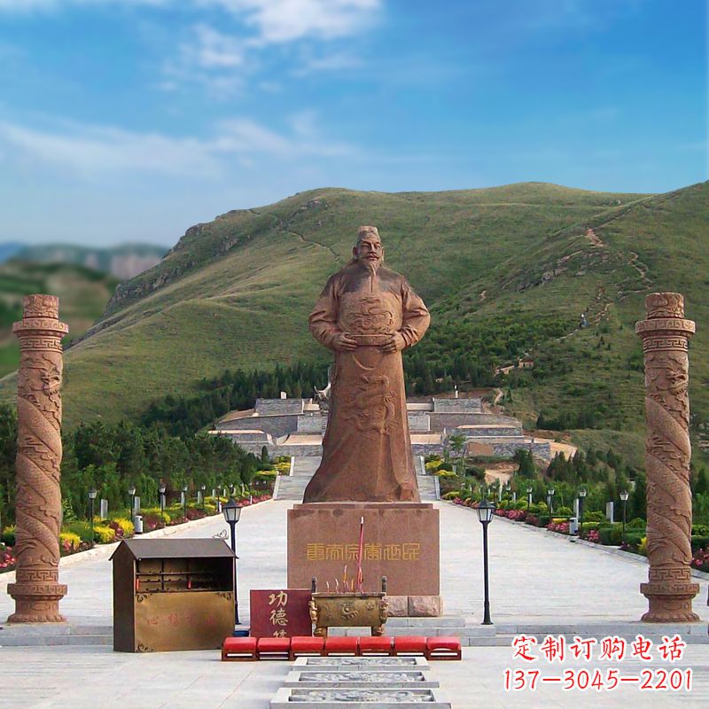 沈阳中国历史名人大型李世民景观雕塑