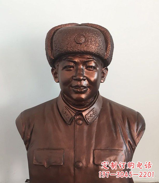 沈阳紫铜雷锋半身像