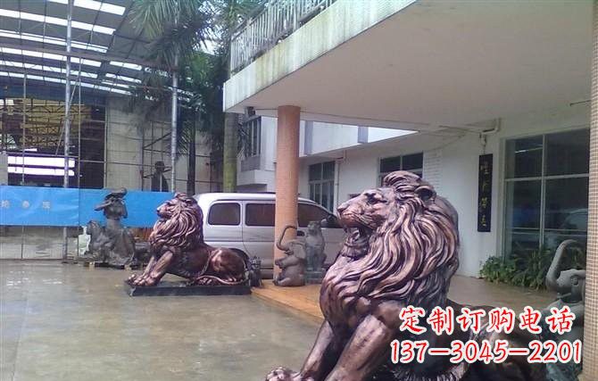 沈阳紫铜西洋狮子铜雕